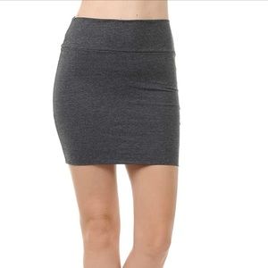 Dark heather grey pencil skirt